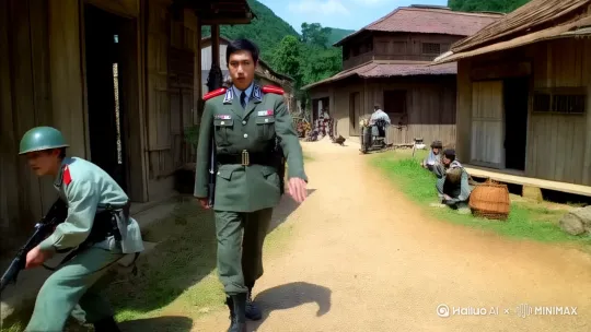 主角穿皇协军军装给日军带路扫荡村庄 by Hailuo AI Video Generator