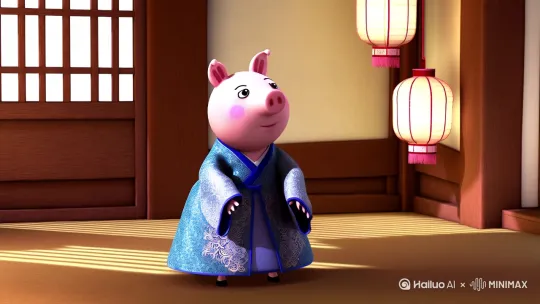 小猪佩奇穿汉服 by Hailuo AI Video Generator