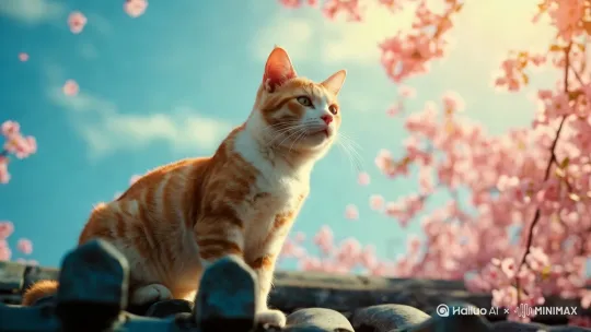 猫咪动起来，画面要写实，毛发要逼真 by Hailuo AI Video Generator