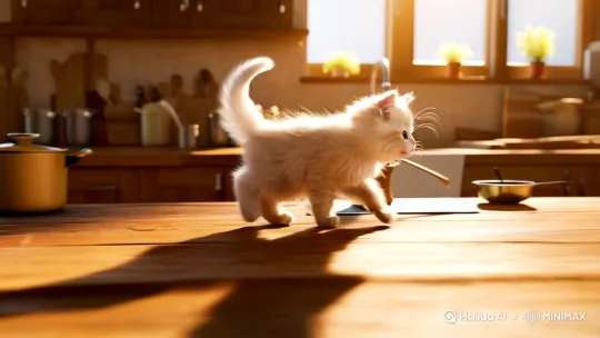 小猫炒菜 by Hailuo AI Video Generator