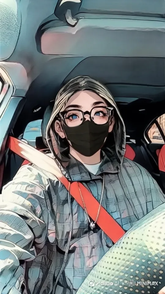 一个人孤独的开车 by Hailuo AI Video Generator