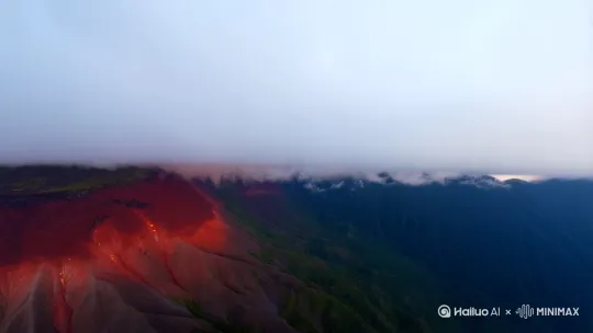 第三幕：阿雷纳尔火山的震撼】
(无人机镜头俯瞰壮丽的阿雷纳尔火山，烟雾缭绕，火山口清晰可见)
旁白：“离开海滩，我们向内陆进发，目标是雄伟的阿雷纳尔火山。站在观景台上，眼前的景象令人震撼——火红与灰黑交织，是大自然最原始的力量展现。不远处的温泉，则是火山赠予旅人的温柔慰藉，泡在温热的泉水中，仰望星空，所有的疲惫都烟消云散。” by Hailuo AI Video Generator