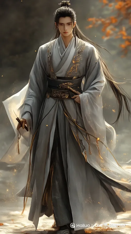 手持镜头跟随，人物向前方走来，剧烈的风吹衣服和发丝，男主坚定的看向远方。 by Hailuo AI Video Generator