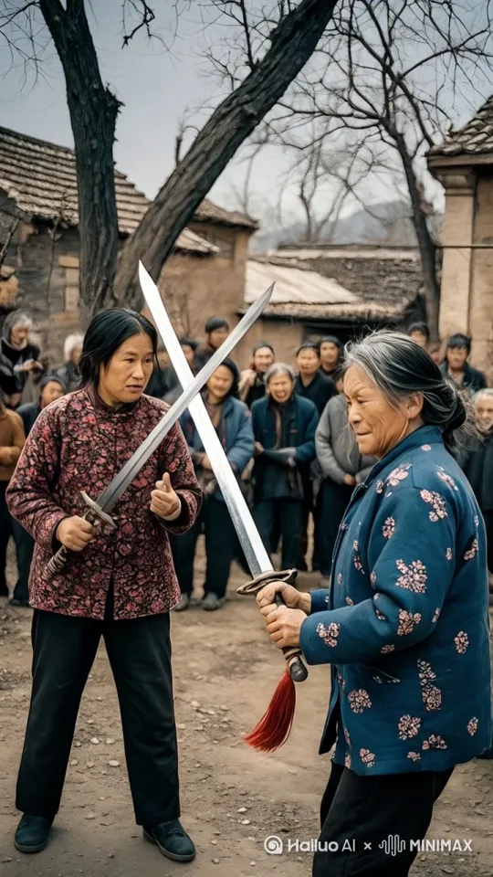 镜头移动，动态跟随，两个人手持宝剑，身姿轻盈，即将展开一场惊心动魄的中国功夫对决。左边的人率先发动，他脚下轻点，身形如燕，瞬间跃至半空，手中宝剑直刺而出，仿若飞箭，这一招融合了轻盈的轻功与凌厉的剑式。右边的人踏着奇异的步伐，侧身躲开攻击，同时手中宝剑横扫，如同长鞭挥舞，风声呼啸。左边的人在空中一个翻转，借着轻功之力再次拔高，宝剑自上而下猛砸，气势如虹，仿佛泰山压顶。右边的人急速后退，脚步如行云流水，宝剑向上一挡，发出 “砰” 的一声巨响，两人各自借力向后飘去。落地瞬间，两人再次弹起，如鬼魅般冲向对手，宝剑左劈右砍，招式快如闪电。
两人的身影在场地里交错翻飞，轻功使得他们的动作更加飘逸灵动，他们各自施展奇妙的轻功身法，在狭小的空间内穿梭自如，手中宝剑不时回击，角度刁钻，周围的人欢呼雀跃、拍手叫好 by Hailuo AI Video Generator