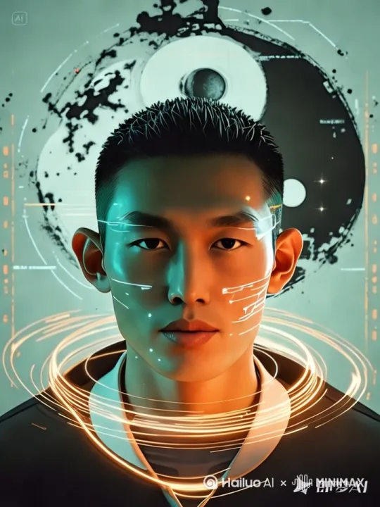 一开口说话，左右看看。再正面讲话。[左移,上升] by Hailuo AI Video Generator