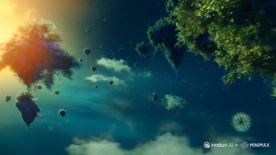 [变焦推进,推进,下降]天有异变！凤凰高空降临， by Hailuo AI Video Generator