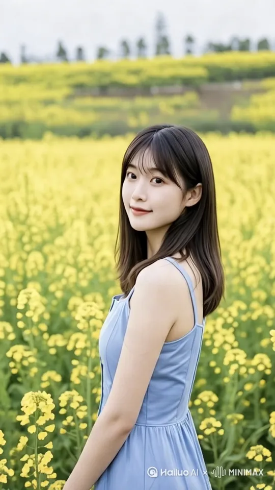 前推镜头:从全景花海缓慢推进至单株油菜花,聚焦细节
后拉镜头:从花朵特写逐渐拉远至全景花田
围绕人物匀速移动,保持与主体距离一致,全方位展示人物的立体形态。低角度推进:贴近地面缓慢前推,模拟“穿梭花丛”的视角,突出花田的纵深感 。
仰拍镜头:从人物的脚部向上缓慢移动,展现人物挺拔的身姿与蓝天背景的对比,强化生命力与空间感 by Hailuo AI Video Generator