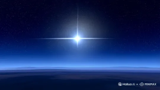 夜空中最亮的星，歌词动漫视频[推出,上升,下摇] by Hailuo AI Video Generator