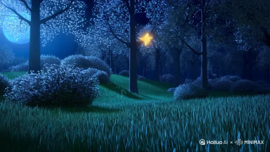 [跟随]
在森林的夜晚，万籁俱寂，月光温柔地洒在每一片树叶上。突然，一颗小小的星星像一颗流星般，“噗通”一声掉进了草丛里。小星星揉着自己发光的屁股，带着哭腔说道：“呜呜，我的翅膀卡在云朵里了...”它身上的光芒如同萤火虫一般，一闪一闪的，在草丛里显得格外孤独和无助。
就在这时，小刺猬皮皮正卷成圆球在附近滚来滚去玩耍。它看到草丛里有个东西在一闪一闪的，还以为是个会动的毛栗子呢。皮皮好奇地伸出自己粉嘟嘟的鼻子一戳，这一戳可不得了，小星星疼得一下子跳了起来，大叫道：“哎呀！扎到我了！”
皮皮这才发现原来是一颗星星，它赶忙甩甩刺上沾到的星星的金光，安慰道：“原来你是星星呀！别怕，我找朋友们帮忙！”
皮皮首先找到了兔子朵朵，朵朵一听，立刻竖起自己长长的耳朵，兴奋地说：“我有办法啦！用我的胡萝卜梯子爬回天上去吧！”于是，它们把胡萝卜梯子架起来，可是小星星往上爬了一点后发现，咔嚓，梯子太短啦，根本够不着天呢。
接着，皮皮又带着小星星找到了松鼠栗栗。栗栗摇着自己大大的尾巴，自信满满地说：“坐在我的松果飞船里发射，肯定能把你送回天上去！”小星星满怀期待地坐进松果飞船，随着栗栗大喊一声“咻——”，飞船飞出去了，可没飞多高就卡在树杈上啦，大家都失望地叹了口气。
正当大家一筹莫展的时候，猫头鹰博士推了推眼镜，慢悠悠地说：“夜晚的露珠会变成彩虹桥哦！”大家听了都觉得这个办法听起来很神奇，可是等了半天，露珠并没有变成彩虹桥，这个办法似乎也行不通。
皮皮看着失落的小星星，突然灵机一动，大声说：“我有办法！”只见皮皮迅速地缩成一个小刺球，对小星星喊道：“星星快抱住我！”然后，皮皮像弹簧一样大喊：“一、二、三——发射！”“嗖”地一下弹向天空。风儿仿佛也在为他们助力，吹起了蒲公英，一群萤火虫像是知道他们的使命一般，提着灯笼在前面引路。随着他们离天空越来越近，星星的光也变得越来越亮。
终于，“成功啦！”小星星兴奋地坐在月亮弯弯的秋千上。它特别感激皮皮，于是摘下自己最亮的光点，瞬间光点变成了一条美丽的项链，小星星把项链送给皮皮说：“以后迷路就看看它，我会一直陪着你哦！”
到了晚上，妈妈轻轻问宝宝：“宝宝猜，皮皮现在在做什么呀？”等宝宝回答后，妈妈轻声说：“皮皮正抱着星星项链，在铺满月光的树洞里，呼噜呼噜睡得好香呢~ 我们也闭上眼睛，和皮皮一起数星星吧…✨” by Hailuo AI Video Generator