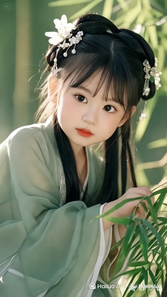 小女孩骑着一只灵动可爱的粉红色灵宠在森林中行走 by Hailuo AI Video Generator