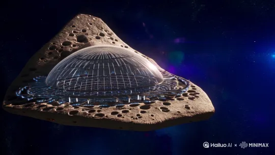 帮我画一张图片：帮我生成一张图片：星陨方舟
 
在浩瀚无垠的宇宙深处，一颗形状不规则的长方形陨石，静静地悬浮在黑暗之中。它的表面布满了深浅不一的坑洞，像是岁月留下的伤痕，又像是宇宙赋予它的独特印记。这颗被人类命名为“方舟”的陨石，承载着人类对未来的无限憧憬与希望。
 
人类耗费了数十年的时间，运用最先进的科技，将这颗巨大的陨石掏空。在其内部，一个前所未有的太空城拔地而起。地道纵横交错，如同人体的血管一般，连接着太空城的每一个角落。窑洞蛋壳式的透明穹顶，不仅为太空城提供了充足的光照，还能抵御宇宙中各种辐射和陨石的撞击。从外面看，整个太空城就像是一颗镶嵌在陨石中的璀璨明珠，散发着神秘而迷人的光芒。
 
走进太空城，上千座奇形怪状的摩天大楼映入眼帘。这些建筑打破了传统的建筑理念，将太空的独特环境与美学完美融合。有的建筑如同一朵盛开的巨型花朵，花瓣层层叠叠，在微风中轻轻摇曳；有的建筑则像一艘即将启航的星际飞船，充满了动感与力量；还有的建筑宛如一座悬浮在空中的城堡，神秘而庄严。每一座建筑都独具匠心，展现出人类在太空建筑领域的卓越智慧和创新精神。
 
在这些摩天大楼之间，绿色植被与五彩缤纷的花朵竞相生长。科研人员通过先进的生态模拟技术，在太空城中营造出了适宜植物生长的环境。草坪上，嫩绿的小草随风舞动；花坛里，各种颜色的花朵争奇斗艳，散发出阵阵迷人的香气。这些植物不仅为太空城增添了生机与活力，还起到了净化空气、调节环境的重要作用。
 
天空中，密密麻麻的飞行器穿梭往来，如同忙碌的蜜蜂一般。这些飞行器形态各异，有的小巧灵活，适合个人出行；有的则体型庞大，能够运输大量的物资和人员。它们在智能导航系统的指引下，有序地飞行着，构成了一幅繁忙而又和谐的画面。
 
在太空城的中央，有一座巨大的圆形广场，这里是整个太空城的核心区域。广场上，人们来来往往，脸上洋溢着幸福的笑容。孩子们在草坪上嬉笑玩耍，老人们坐在长椅上悠闲地聊天，年轻人则在广场上展示着自己的才艺。这里没有战争，没有纷争，只有和平与安宁。
 
然而，在这美好的背后，太空城也面临着诸多挑战。宇宙中的环境变幻莫测，随时可能出现各种未知的危险。陨石的撞击、太阳风暴的侵袭、宇宙辐射的增强……每一个问题都可能对太空城的安全构成威胁。但人类并没有因此而退缩，他们凭借着顽强的毅力和不懈的努力，不断完善太空城的防御系统，提高应对各种危机的能力。
 
在“方舟”太空城，人类不仅找到了新的家园，更开启了一段全新的征程。他们在这里探索宇宙的奥秘，追寻生命的意义，书写着属于人类的壮丽篇章。而这颗承载着人类梦想的陨石星，也将在宇宙的长河中，永远闪耀着独特的光芒。, 大景深, 长焦镜头, 全景, 中景镜头, 全身镜头, 多重曝光视角, 体积光, 摄影棚光, 轮廓光, 背景光, 电影级光照, 氛围灯光, 金属光泽, 霓虹灯, 透镜光晕, 自然光, 聚光灯, 点光源, 双色光, 暮光, 晨光, 月光, 阴影光, 彩虹光, 超现实主义, 极简主义, HDR星陨方舟
 
在浩瀚无垠的宇宙深处，一颗形状不规则的长方形陨石，静静地悬浮在黑暗之中。它的表面布满了深浅不一的坑洞，像是岁月留下的伤痕，又像是宇宙赋予它的独特印记。这颗被人类命名为“方舟”的陨石，承载着人类对未来的无限憧憬与希望。
 
人类耗费了数十年的时间，运用最先进的科技，将这颗巨大的陨石掏空。在其内部，一个前所未有的太空城拔地而起。地道纵横交错，如同人体的血管一般，连接着太空城的每一个角落。窑洞蛋壳式的透明穹顶，不仅为太空城提供了充足的光照，还能抵御宇宙中各种辐射和陨石的撞击。从外面看，整个太空城就像是一颗镶嵌在陨石中的璀璨明珠，散发着神秘而迷人的光芒。
 
走进太空城，上千座奇形怪状的摩天大楼映入眼帘。这些建筑打破了传统的建筑理念，将太空的独特环境与美学完美融合。有的建筑如同一朵盛开的巨型花朵，花瓣层层叠叠，在微风中轻轻摇曳；有的建筑则像一艘即将启航的星际飞船，充满了动感与力量；还有的建筑宛如一座悬浮在空中的城堡，神秘而庄严。每一座建筑都独具匠心，展现出人类在太空建筑领域的卓越智慧和创新精神。
 
在这些摩天大楼之间，绿色植被与五彩缤纷的花朵竞相生长。科研人员通过先进的生态模拟技术，在太空城中营造出了适宜植物生长的环境。草坪上，嫩绿的小草随风舞动；花坛里，各种颜色的花朵争奇斗艳，散发出阵阵迷人的香气。这些植物不仅为太空城增添了生机与活力，还起到了净化空气、调节环境的重要作用。
 
天空中，密密麻麻的飞行器穿梭往来，如同忙碌的蜜蜂一般。这些飞行器形态各异，有的小巧灵活，适合个人出行；有的则体型庞大，能够运输大量的物资和人员。它们在智能导航系统的指引下，有序地飞行着，构成了一幅繁忙而又和谐的画面。
 
在太空城的中央，有一座巨大的圆形广场，这里是整个太空城的核心区域。广 by Hailuo AI Video Generator