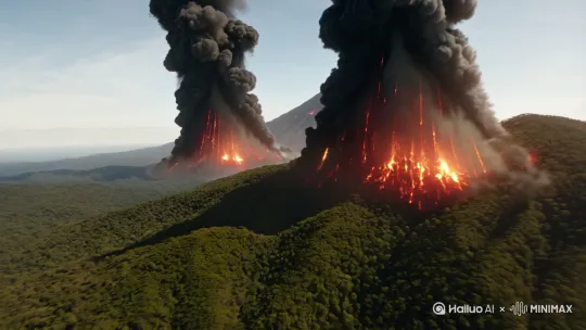 日本火山喷发末日来临 by Hailuo AI Video Generator