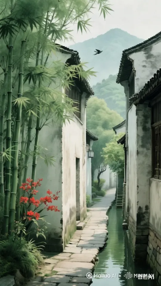 1. 制作一条江南水乡小巷动态视频，人物穿着复古服饰，脚步轻缓地走动，凸显小巷幽静氛围，画面呈现高度写实质感。
 
2. 打造具有写真级真实感的视频，展现水乡小巷中，行人偶尔路过，脚步轻微，周围环境静谧，绿植与建筑细节逼真。
 
3. 制作一段 AI 视频，让行人在石板路上悠然踱步，小巷两旁的竹子、花朵、房屋尽显真实细节，营造出清幽安宁的氛围。
 
4. 生成具有强烈真实感的视频，展现小巷中行人悄声慢行，水面波光粼粼，光影效果自然，将幽静氛围渲染到极致。
 
5. 创作水乡小巷动态影像，人物自然走动，光线柔和真实，从建筑纹理到植物色泽，全方位营造出静谧且真实的江南水乡场景。 by Hailuo AI Video Generator