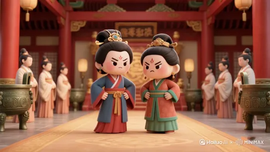 两个人物都很生气，打架 by Hailuo AI Video Generator