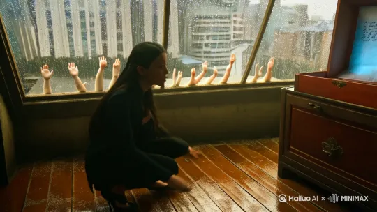 ### 世界观设定

- **时间设定**：现代都市中的梅雨季节，潮湿阴郁的天气为超自然现象提供天然温床。

- **地点设定**：主人公祖宅阁楼与庭院槐树形成双重空间，现实与灵界在此交织重叠。

- **基本背景**：以中国民间槐树招魂的传说为基底，构建一个被诅咒的家族代际传承的恐怖故事体系。

### 故事梗概

- **尘封遗物**：独居女子整理祖父遗物时发现诡异家书，信纸呈现生物特质暗示不祥预兆。

- **时空错乱**：已故祖父笔迹透露出活人信息，泛黄照片上的人影随阅读逐渐消失。

- **槐灵契约**：家族世代与古槐缔结的血祭盟约在暴雨之夜显形，被选中的献祭者发现真相时为时已晚。

- **轮回宿命**：庭院古槐显化人形，被剥皮的祖父与失踪亲人以非人形态重现，完成最后的献祭仪式。

我们将重点描写主人公在暴雨夜阁楼中逐步发现家族秘密的过程，通过家书材质变化、照片异变、槐树显灵等细节，展现中国式恐怖特有的细思极恐。

---
雨滴砸在阁楼天窗上，像无数只苍白的手在拍打玻璃。我跪坐在积灰的木地板中央，桃木匣子里的信纸泛着青灰光泽，像一片从尸体上剥下来的皮肤。

"小夏，见字如面。"

钢笔字洇出暗红痕迹，我凑近嗅到铁锈味。这不可能，祖父三个月前就躺在殡仪馆的冰柜里，是我亲手把他的寿衣领口抚平。但信纸右下角分明盖着那枚田黄石私章，印泥还带着潮湿。

"七月半子时，带着我的日记到槐树下。"第二行字突然变得歪斜，墨水在纸上蜿蜒如血管，"小妹很想你。"

我浑身发冷。抽屉最深处的小相框在震动，那张摄于1963年的全家福里，穿碎花裙的姑姑正在融化。她的五官变成蜡油滴落在相框底部，而本该空着的藤椅上，渐渐浮现出一个抱布娃娃的小女孩。

阁楼忽然灌进穿堂风，老式台灯滋啦作响。信纸第三段字迹彻底扭曲成奇怪的符号，像无数根槐树枝桠纠缠在一起。我摸到匣底凸起的纹路——是那本包着人皮的日记，封面血管还在跳动。

窗外的老槐树在闪电中舒展枝条，树皮裂开无数张人脸。最上方那张分明是祖父，他干枯的嘴唇正对着我翕动，树根处堆积的琥珀色树脂里，沉浮着几十个抱布娃娃的小女孩。

雷声炸响时，信纸上的血字突然活了，它们扭动着爬满我的手臂。树根冲破地板缠住脚踝的瞬间，我终于看清日记最后一页的族谱——所有林姓女子的生辰旁，都画着被槐枝贯穿的心脏。

槐花香气混着尸臭扑面而来，树冠里垂下无数湿发。那些头发缠住信纸化作的灰蛾，拼凑出小妹腐烂的脸。她手里的布娃娃睁开琉璃眼珠，唱起小时候哄我入睡的童谣：

"槐树槐，槐树槐，槐树底下搭戏台。姑娘哭，新娘笑，剥了人皮做灯罩......"

---

**接下来我们可能会用到的恐怖元素扩展**：

- **生物信纸**：采用人皮造纸术的设定，信纸会随阅读进度产生体温和脉搏，字迹随附身灵体情绪变化

- **时空照片**：老照片作为阴阳媒介的特殊属性，照片人物会根据现实情况产生预兆性变化

- **槐灵具象化**：古槐树在特定时辰显化出的超自然形态，树皮浮现历代献祭者的痛苦面容 by Hailuo AI Video Generator