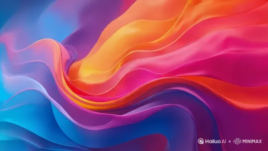 现代炫彩微软风格流体壁纸，流畅的运动， by Hailuo AI Video Generator