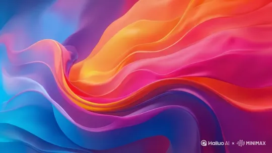 现代炫彩微软风格流体壁纸，流畅的运动， by Hailuo AI Video Generator