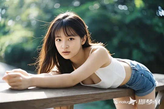 [左移,右摇,跟随]逐渐直起身，[推进,上升]慢慢露出迷人的微笑。 by Hailuo AI Video Generator