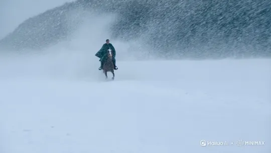 风雪连天，一骑绝尘 by Hailuo AI Video Generator