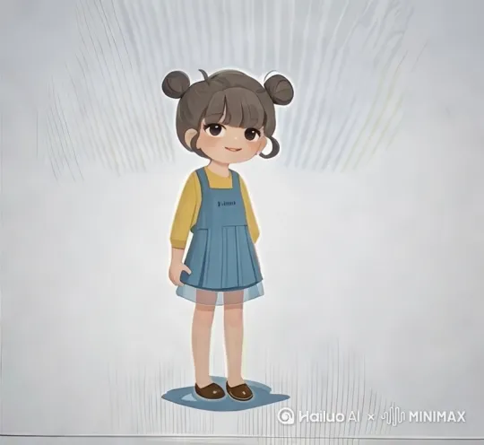 [固定镜头]小女孩从远处慢慢的走到镜头跟前站住，全身出现在镜头里，然后说“农历三月二十三日是妈祖娘娘的生日，海峡两岸人民会举行盛大的仪式庆祝这位海神的诞辰。人们虔诚祭拜，徒步游行，敲锣打鼓，载歌载舞。高新二小的同学们，能不能请你们把《摇船调》的歌词改编，在庆典上为大家表演呢？”视频时长30秒 by Hailuo AI Video Generator