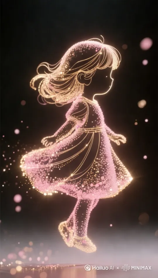 女孩转圈，跳舞，[右移,左摇,跟随] by Hailuo AI Video Generator