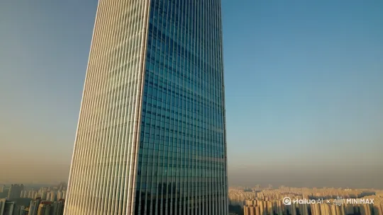 中国尊从近及远的镜头，展示现代建筑 by Hailuo AI Video Generator