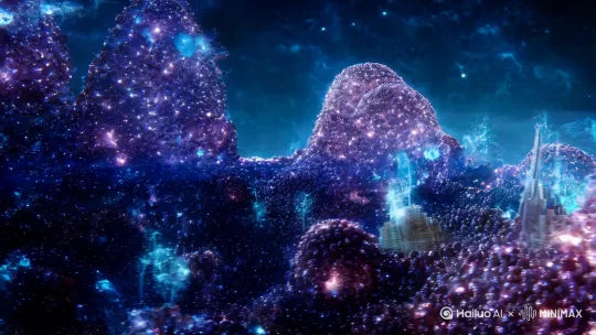 或许人类眼中的世界只是虚拟的投影，
我们的身体本身就是浩瀚宇宙的缩影。
每个跳动的细胞里都藏着星河璀璨，
微观世界里同样上演着文明的兴衰。[右移,左摇,跟随] by Hailuo AI Video Generator