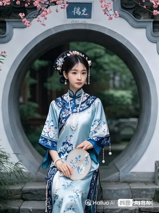 少女[左移,上升]起身，从远处慢慢走来 by Hailuo AI Video Generator