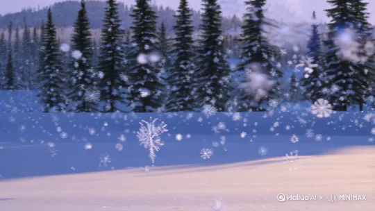 雪花飞舞 by Hailuo AI Video Generator