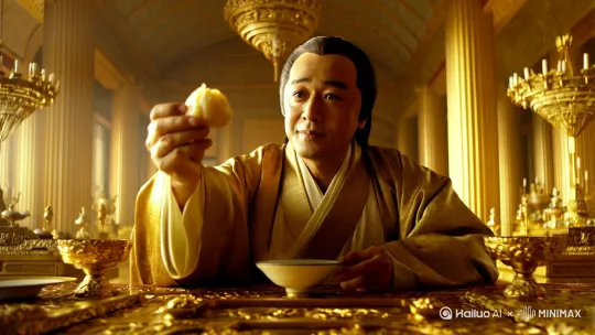 乾隆吃饺子 by Hailuo AI Video Generator