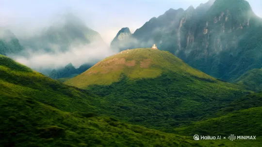 太子峪的传说：几百年前，一位太子被奸臣使坏被废，逃到京西一个小山下，隐姓埋名，结识了一位村姑，生了一群孩子，躲开了皇室的搜寻，平安度过了一生，享年八十四岁。这个村的由来。当皇帝的侄子找到他的时候，废太子刚刚无疾而终，皇帝追封他为叔皇帝，供奉庙堂之上。 by Hailuo AI Video Generator