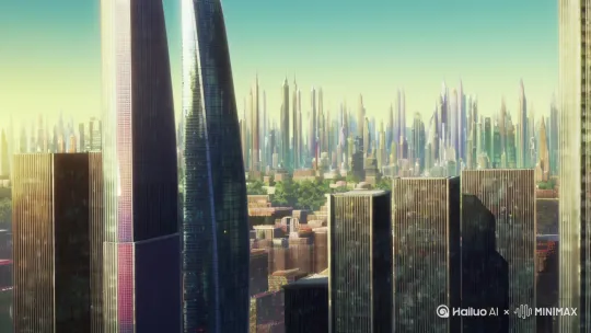 AI分镜词：anime style,HD,8k,masterpiece,best quality,(modern urban style:1.2),no specific character, (enthusiastically recommending), no action, in a scene similar to an introduction. by Hailuo AI Video Generator