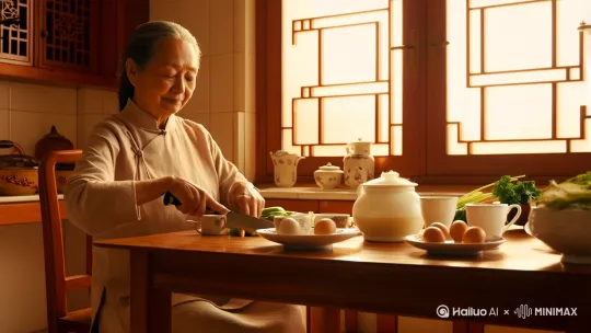 老年人养生指南
 
老年人养生，重在“慢”与“养”。日常饮食宜清淡软烂，遵循少食多餐原则，多吃富含蛋白质的鸡蛋、牛奶，搭配新鲜果蔬，保证营养均衡；烹饪方式以蒸煮炖为主，减少油盐摄入。
 
生活起居要规律，早睡早起，中午适当小憩。天气好时多出门散步，呼吸新鲜空气，晒太阳促进钙质吸收；运动需量力而行，太极拳、八段锦都是不错的选择，避免剧烈运动。
 
保持心情舒畅也至关重要。可培养兴趣爱好，如书法、下棋，既能修身养性，又能锻炼思维；常与家人朋友交流谈心，分享生活点滴。定期体检，了解身体状况，慢性病患者按时服药，发现不适及时就医。通过这些养生方式，老年人能更好地享受健康生活。 by Hailuo AI Video Generator