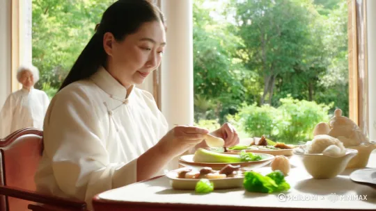 老年人养生指南
 
老年人养生，重在“慢”与“养”。日常饮食宜清淡软烂，遵循少食多餐原则，多吃富含蛋白质的鸡蛋、牛奶，搭配新鲜果蔬，保证营养均衡；烹饪方式以蒸煮炖为主，减少油盐摄入。
 
生活起居要规律，早睡早起，中午适当小憩。天气好时多出门散步，呼吸新鲜空气，晒太阳促进钙质吸收；运动需量力而行，太极拳、八段锦都是不错的选择，避免剧烈运动。
 
保持心情舒畅也至关重要。可培养兴趣爱好，如书法、下棋，既能修身养性，又能锻炼思维；常与家人朋友交流谈心，分享生活点滴。定期体检，了解身体状况，慢性病患者按时服药，发现不适及时就医。通过这些养生方式，老年人能更好地享受健康生活。[右移,左摇,跟随][左移] by Hailuo AI Video Generator