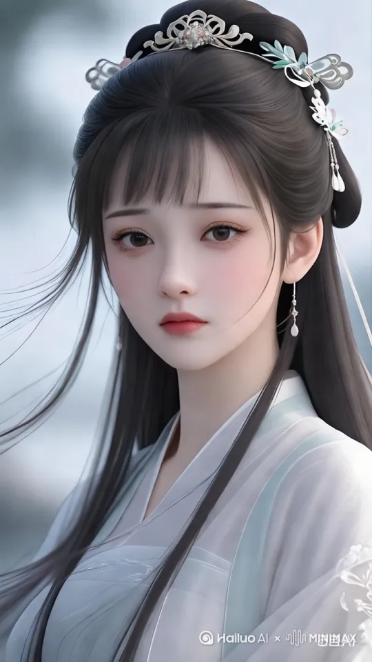 她是那么的多愁善感，因为不可能的结果而相遇，她只看你最后一眼 by Hailuo AI Video Generator