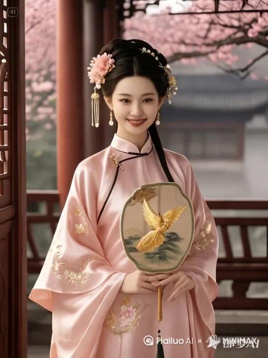 转身向亭子外走去[左移,上升] by Hailuo AI Video Generator