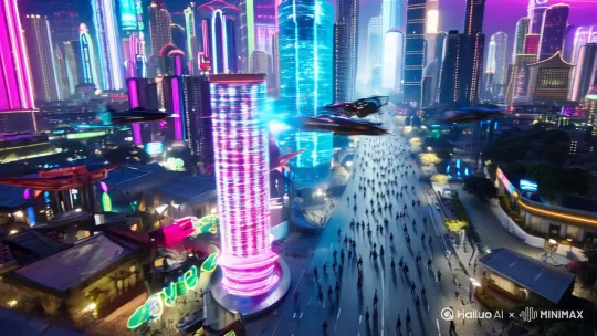 赛博朋克风格，未来的武汉城 by Hailuo AI Video Generator