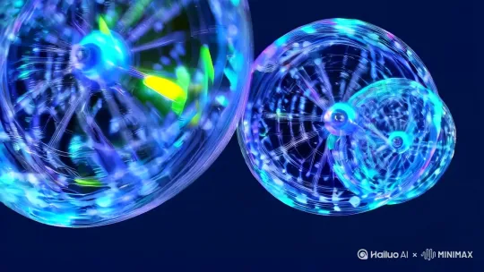 8 动态画面 三羧酸循环的分子结构在空中旋转，编织成发光的乐谱 环绕镜头 7s 音符从结构中飞出，在空中组成跳动的旋律 交响乐中的管乐部分，音乐节奏明快 
9 远景 电子如流星般在膜结构间跳跃，形成璀璨银河 拉远镜头 8s 银河中浮现出星座图案，逐渐汇聚成DNA双螺旋 空灵的合成器音效，类似宇宙呼啸声 






10 特写 ATP分子高速旋转，迸发出耀眼光芒 推近镜头 5s 光芒中浮现出“能量”字样，随后消散 齿轮转动声，音效渐强后减弱 
11 中景 线粒体内部，发光的弦线随音乐震动，两人在其中翩翩起舞 旋转镜头 7s 他们身着透明分子结构服饰，周围是流动的能量光带 交响乐高潮，加入舞蹈脚步声 
12 特写 酶分子表面的褶皱中，浮现出细小的文字：“温柔诺言” 推近镜头 6s 文字闪烁后融入酶的结构中 轻柔的音效，音乐节奏放缓 
 
三、主歌2：时光中的代谢故事
 13 中景 月光下，脂肪酸分子链如银色丝带被无形之手揉碎 平移镜头 6s 碎片化作发光的蝴蝶，在空中盘旋 轻柔的风声，月光音效 
14 动态画面 贝塔氧化过程以动画形式呈现，分子链被逐一切割 推进镜头 7s 切割处迸发出火花，背景是木质年轮图案 类似剪刀裁剪的音效，节奏逐渐加快 
15 特写 氨基酸分子卸下氨基，碳骨架融入琥珀色的光影中 旋转镜头 6s 氨基化作蓝色气泡上升，碳骨架形成黄昏剪影 气泡破裂声，音乐加入低沉的鼓点 
16 近景 一只手递过薄荷糖，糖纸折射出草酰乙酸的分子结构 固定镜头 7s 两人手指短暂触碰，糖纸闪烁微光 轻微的“叮”声，对话声：“薄荷糖甜过草酰乙酸” 
17 动态画面 糖异生过程以3D动画呈现，分子逆流形成发光的桥梁 环绕镜头 8s 桥梁连接着两个不同时空的实验室场景 水流逆流音效，音乐节奏舒缓 
 
四、副歌2：分子间的永恒契约
 
镜号 景别 画面描述 镜头运动 时长 画面细节 音效/配乐 
18 中景 乙酰辅酶A分子凝固成琥珀，酮体结晶在其中闪烁 推近镜头 7s 琥珀悬浮在星空背景中，折射出七彩光芒 神秘的音效，类似水晶震动声 
19 特写 乳酸分子在掌心纹路中循环流动，形成红色光带 旋转镜头 6s 纹路中浮现出心跳曲线，光带逐渐变亮 脉搏跳动声，音乐节奏稍快 
20 动态画面 维生素B族分子在酶褶皱中苏醒，绽放出温暖光芒 推进镜头 7s 光芒中浮现出文字：“别担心” 柔和的音效，类似晨曦鸟鸣 
21 近景 两人对视微笑，周围环绕着发光的分子结构 固定镜头 8s 分子结构组成爱心图案，逐渐消散 温馨的音乐，轻笑的声音 

五、副歌3：生命起源与永恒循环
镜号 景别 画面描述 镜头运动 时长 画面细节 音效/配乐 
22 动态画面 柠檬酸分子裂解，释放出彩色光粒，组成四季的画面 拉远镜头 8s 光粒形成春日花朵、夏日雷雨、秋日落叶、冬日飘雪 自然音效，音乐节奏激昂 
23 远景 电子传递链如燃烧的火链，划破黑暗的夜空 推进镜头 7s 火链燃烧产生的灰烬化作星辰，照亮黎明 火焰燃烧声，音乐达到高潮 
24 特写 乙酰辅酶A分子在黎明曙光中分解，化作金色的晨光 推近镜头 6s 晨光中浮现出生命诞生的微观画面 轻柔的鸟鸣声，音乐渐弱
25 全景 两人站在实验室中，窗外蝉鸣，阳光洒在实验台上 固定镜头 8s 桌面上的实验记录本写着：“代谢不息，你我是彼此 高能键” 蝉鸣声，舒缓的音乐渐弱 by Hailuo AI Video Generator