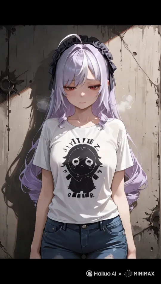 固定镜头，角色身体轻微晃动，头发轻微飘动，衣服轻微飘动，胸部轻微起伏，动作幅度不要太大， by Hailuo AI Video Generator