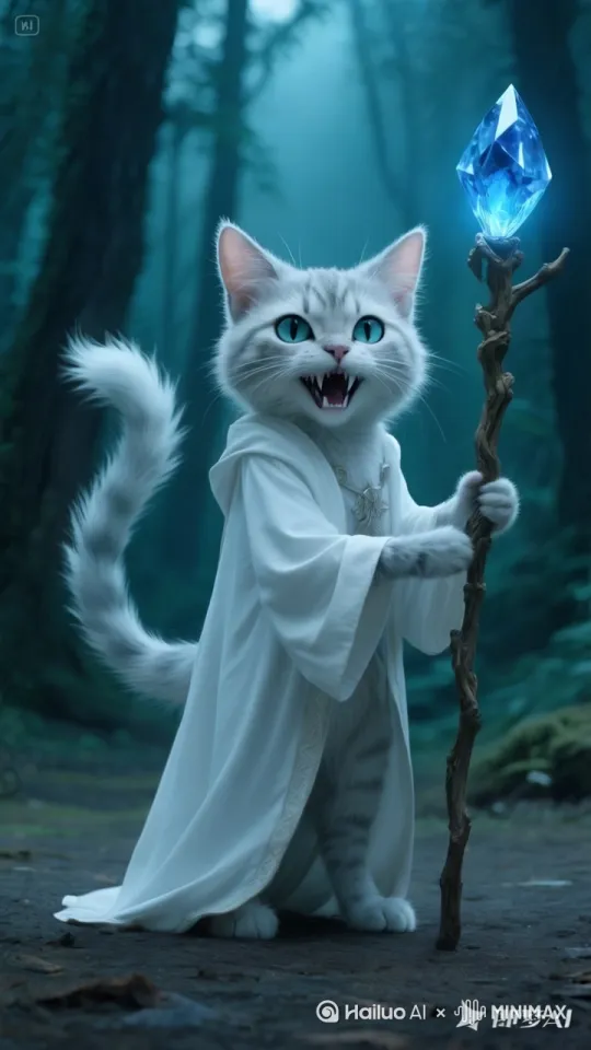 拟人化猫咪跳着搀扶舞 by Hailuo AI Video Generator