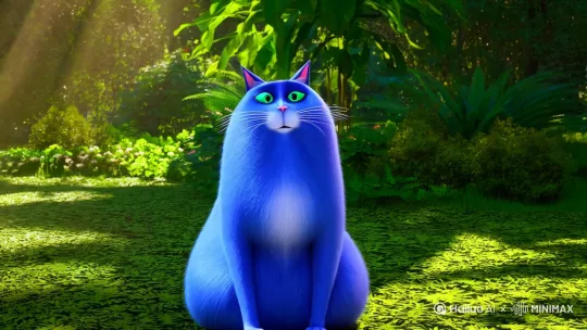 蓝色胖猫讲故事 by Hailuo AI Video Generator