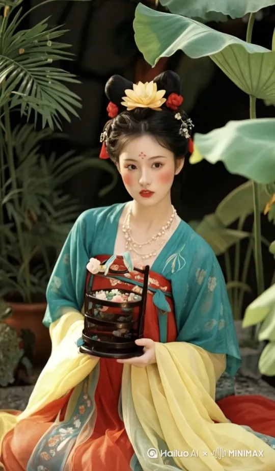 [左移，右摇，跟随]一个女人（固定不动）对着饭盒不停地张嘴说话 by Hailuo AI Video Generator