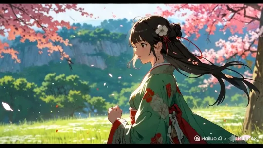 看着远方，微微笑着 by Hailuo AI Video Generator