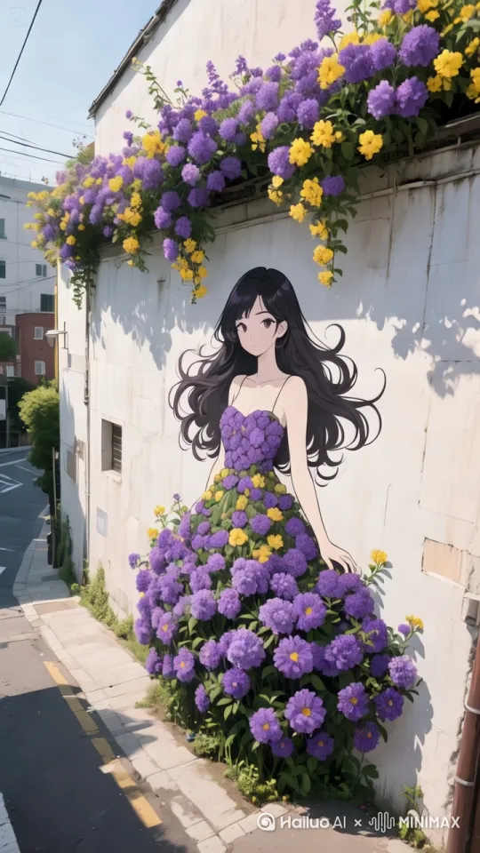 画中美女固定不动，微风吹过，画面丝滑[左移,右摇,跟随] by Hailuo AI Video Generator