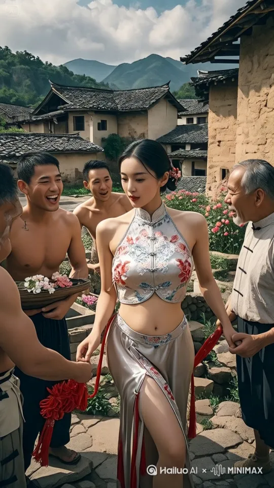 镜头移动，动态跟随，展现一个史诗般的激烈打斗场面，女人正在进行惊心动魄的中国功夫对决，身形矫健，步伐灵活，每一个动作都充满力量与技巧。女人率先发动攻击，以迅雷不及掩耳之势踢出一记凌厉的侧踢，另一人迅速后仰躲避，紧接着回击一套连贯的拳法，拳风呼啸。他们的招式刚柔并济，时而是刚猛的直拳，时而是柔美的转身回旋踢。身影交错之间，地面的尘土飞扬而起，女人和男人激烈热吻，镜头动态跟随，从不同角度展现他们激烈的交锋，周围的人拍手叫好。 by Hailuo AI Video Generator