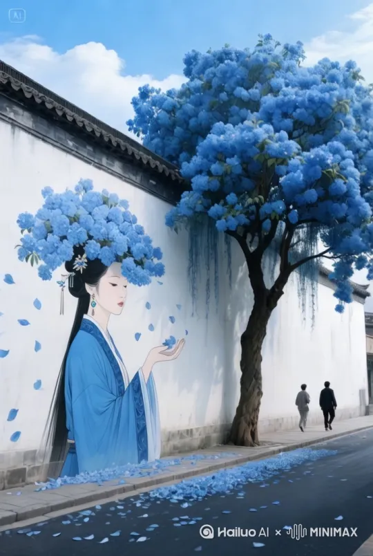 树上的花随风轻轻摇摆，
运镜方式为向前缓缓推进[左移,右摇,跟随] by Hailuo AI Video Generator