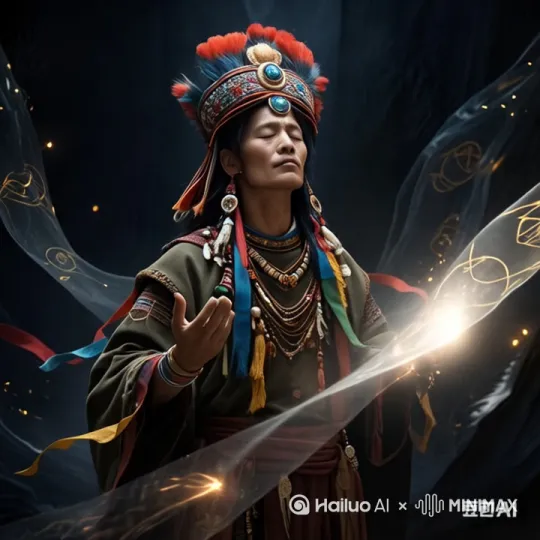 1  【灵草初生】  大远景俯拍：幽谷中佛光笼罩的灵草随风摇曳（仰角镜头）  "佛说草木有灵，一叶一菩提"  梵乐《华严字母》空灵吟唱  5s by Hailuo AI Video Generator