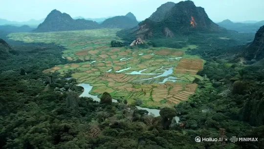 《华夏烽烟录》

第一章：群兽逐鹿

远古时期，广袤的华夏大地如同一片巨大的丛林，众多部落便是丛林中形态各异的兽群。在这片土地上，黄帝部落犹如一头矫健的雄狮，凭借着强大的武力与智慧，在部落林立的丛林中逐渐崭露头角；炎帝部落则似一头沉稳的巨象，擅长农耕，在黄河流域建立起繁荣的部落文明。

然而，资源的稀缺让这片丛林充满了竞争与冲突。肥沃的土地、充足的水源成为各部落争夺的焦点。黄帝部落与炎帝部落，这两大强大的势力，最终因领土与资源问题，在阪泉之野展开了一场惊心动魄的大战。双方战士如同凶猛的野兽，挥舞着简陋却锋利的武器，厮杀声震天。经过几番激烈的较量，黄帝部落凭借着更为精妙的战术与坚韧的意志，取得了胜利。但黄帝深知，在这残酷的丛林中，唯有联合才能更好地生存。于是，他摒弃前嫌，与炎帝部落握手言和，两大部落就此融合，形成了更为强大的华夏部落联盟，成为丛林中一股不可小觑的力量。

第二章：蛮夷环伺

随着华夏部落联盟的发展壮大，其在丛林中的地位愈发重要，但也引来了周边蛮夷部落的觊觎。东方的蚩尤部落，如同一群嗜血的狼群，悍勇无比，不断侵扰华夏部落的边境。蚩尤率领着他的部落，凭借着先进的青铜武器，多次突袭华夏部落的村庄，抢夺粮食与人口。

华夏部落联盟面临着严峻的挑战，为了保卫家园，黄帝毅然率领联盟军队，与蚩尤部落在涿鹿展开了一场决定生死存亡的大战。战场上，蚩尤部落的战士勇猛异常，他们头戴奇异的面具，发出令人胆寒的吼叫。华夏部落的战士们毫不畏惧，在黄帝的指挥下，紧密配合，利用地形与战术，与蚩尤部落展开了殊死搏斗。最终，华夏部落联盟凭借着团结一心的力量，战胜了蚩尤部落，巩固了在华夏大地的统治地位，也让更多的小部落看到了华夏部落联盟的强大，纷纷选择归附。

第三章：诸侯崛起

时光流转，华夏大地进入了夏商周时期，原本统一的部落联盟逐渐分裂成众多诸侯国，这片丛林再次陷入纷争。各诸侯国为了争夺土地、人口与资源，如同丛林中争权夺利的野兽，相互征伐不断。

齐国凭借着优越的地理位置与丰富的海盐资源，发展成为东方的强国，如一头掌控海洋的巨鲨，在经济与军事上都极具优势；楚国则在南方不断扩张，吞并周边的小部落与国家，势力范围逐渐扩大，宛如一只盘踞南方的巨蟒，野心勃勃。晋国、秦国等诸侯国也在各自的领土上不断发展壮大，形成了相互制衡又相互竞争的局面。

在这激烈的竞争中，各诸侯国纷纷进行改革与变法，以增强自身实力。魏国率先实行李悝变法，建立起一套完善的政治经济制度，提升了国家的整体实力；秦国则在商鞅的主持下，进行了彻底的变法，奖励耕战，推行法治，使秦国从一个边陲小国逐渐成长为虎狼之国，在战国的丛林中脱颖而出。

第四章：强秦崛起

战国末期，秦国在经历了数代君主的努力后，已经成为战国丛林中最为强大的存在，如同一只威风凛凛的霸王龙，对其他六国形成了压倒性的优势。此时的六国，虽各有实力，但面对秦国的不断进攻，却如同受惊的鹿群，各自为战，难以形成有效的抵抗力量。

秦国采用“远交近攻”的策略，如同狡猾的猎手，逐个击破六国。韩国作为秦国的近邻，首当其冲，在秦国的强大军事压力下，很快便被吞并。赵国曾是六国中军事力量较为强大的国家，与秦国在长平展开了一场惨烈的大战。然而，由于赵国决策失误，最终惨败，四十万赵军被坑杀，赵国从此一蹶不振。

魏国、楚国、燕国、齐国也相继在秦国的进攻下灭亡。秦始皇凭借着强大的军事力量与卓越的政治智慧，统一了六国，结束了数百年的战乱局面，在华夏大地上建立起第一个大一统的封建王朝。他如同丛林中的王者，将整个华夏大地纳入自己的统治之下，为华夏民族的团结与发展奠定了坚实的基础。

第五章：凝聚新生

秦朝建立后，秦始皇深知，若要让这个庞大的帝国长治久安，就必须打破原六国之间的隔阂，促进华夏民族的团结与融合。他推行“书同文，车同轨，统一度量衡”等一系列政策，如同编织一张巨大的网络，将整个华夏大地紧密地联系在一起。

文字的统一，让不同地区的人们能够顺畅地交流与沟通，文化得以广泛传播；车轨的统一，促进了交通的便利，加强了各地之间的经济往来；度量衡的统一，规范了商业贸易，推动了经济的发展。这些政策的实施，如同粘合剂，将原本分散的华夏民族凝聚成一个整体。

同时，秦朝在面对北方匈奴的侵扰时，征调大量人力物力修筑长城，将华夏民族的力量汇聚起来，共同抵御外敌。在这一过程中，华夏民族的认同感与归属感不断增强，逐渐形成了一个团结强大的民族共同体，在华夏这片古老的丛林中，以崭新的姿态屹立不倒，为后世华夏民族的发展与繁荣奠定了坚实的基础。 by Hailuo AI Video Generator