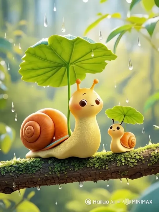 [右移,左摇,跟随][推进,上升]雨点缓缓下落，温馨感 by Hailuo AI Video Generator