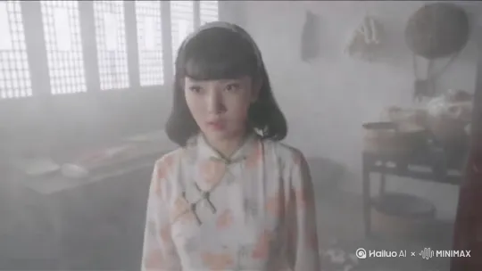 镜头围绕孙艺宁的白色旗袍全身一圈 by Hailuo AI Video Generator